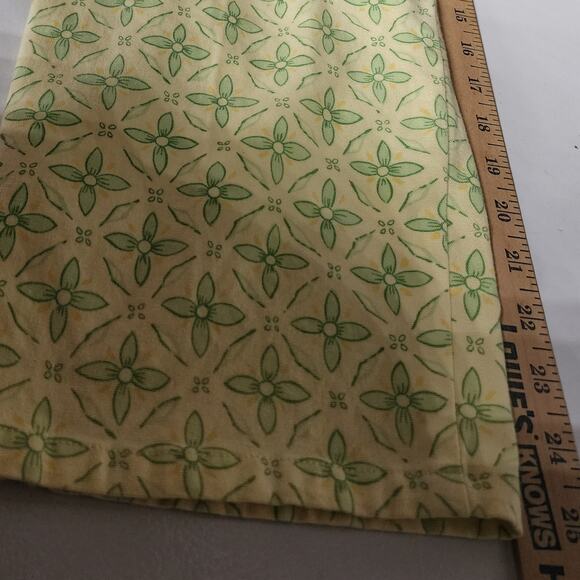 Talbots Womens Yellow Crop Pants 8 Spring Floral Stretch Pockets Preppy - Picture 7 of 9